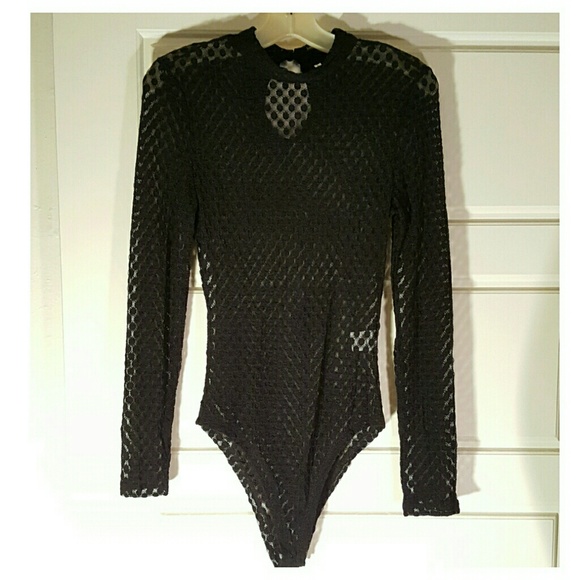💗LAST ONE💗 5⭐ rated🧡 Black Mesh Bodysuit - Picture 3 of 5